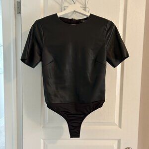 Marciano Guess Faux Leather Bodysuit - Sz S